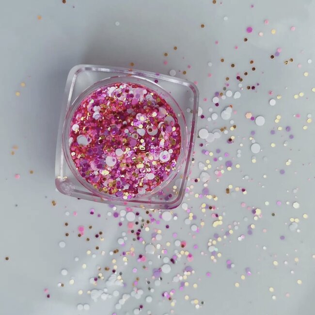 Peach Pink Blacklight Glow Face & Body Glitter - Girl Power
