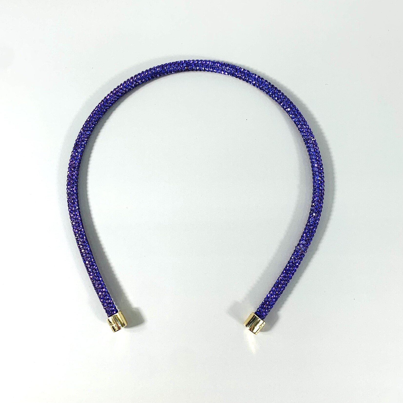 Azarhia Thin Rhinestone Headband - Purple