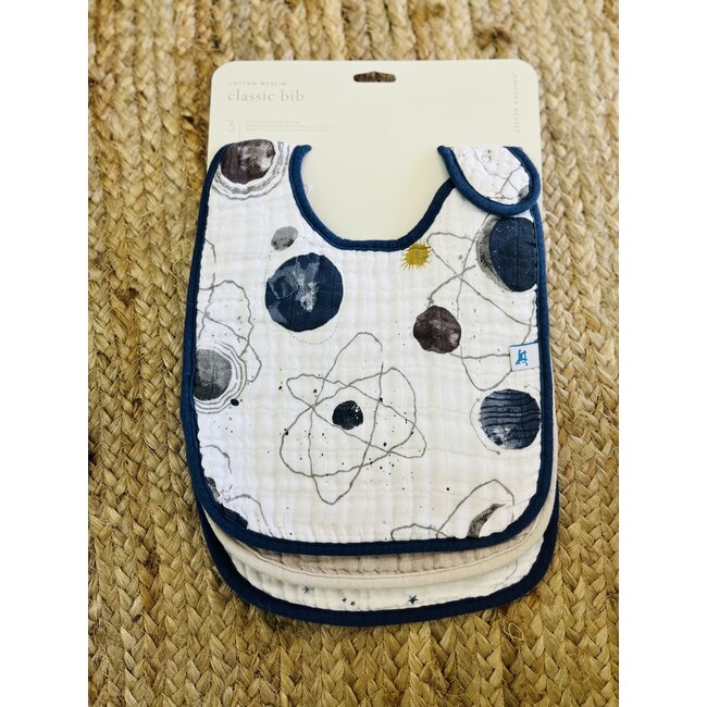 Little Unicorn Cotton Muslin Classic Bib 3 Pack - Planetary