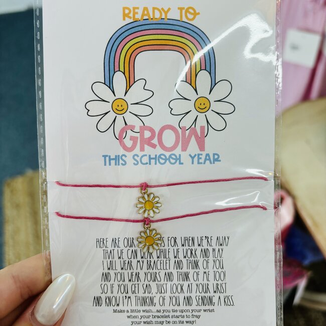 Geaux Magnolia Daisy Grow Back to School Wish Bracelet Mommy & Me