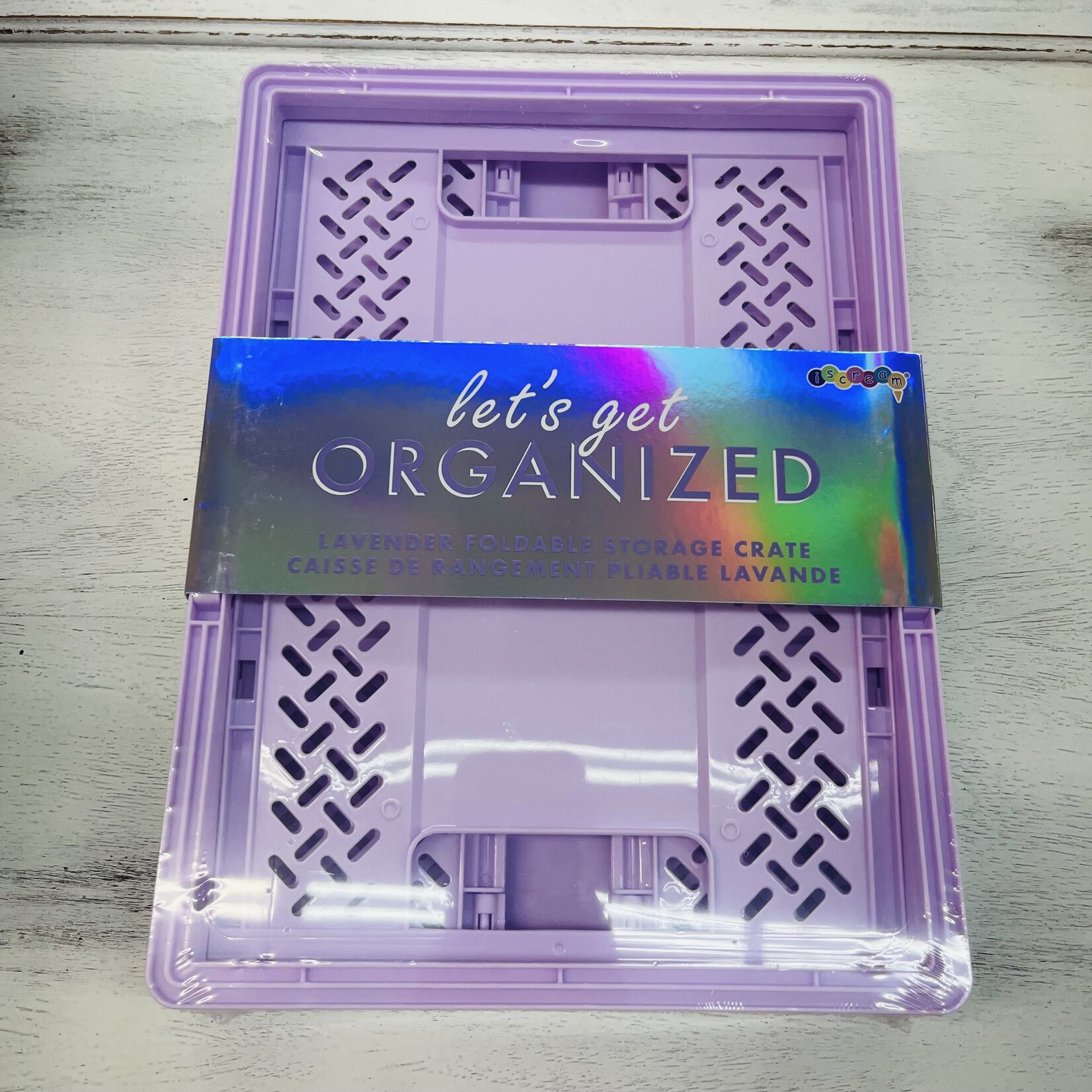 iScream Large Lavender Foldable Storage Crate