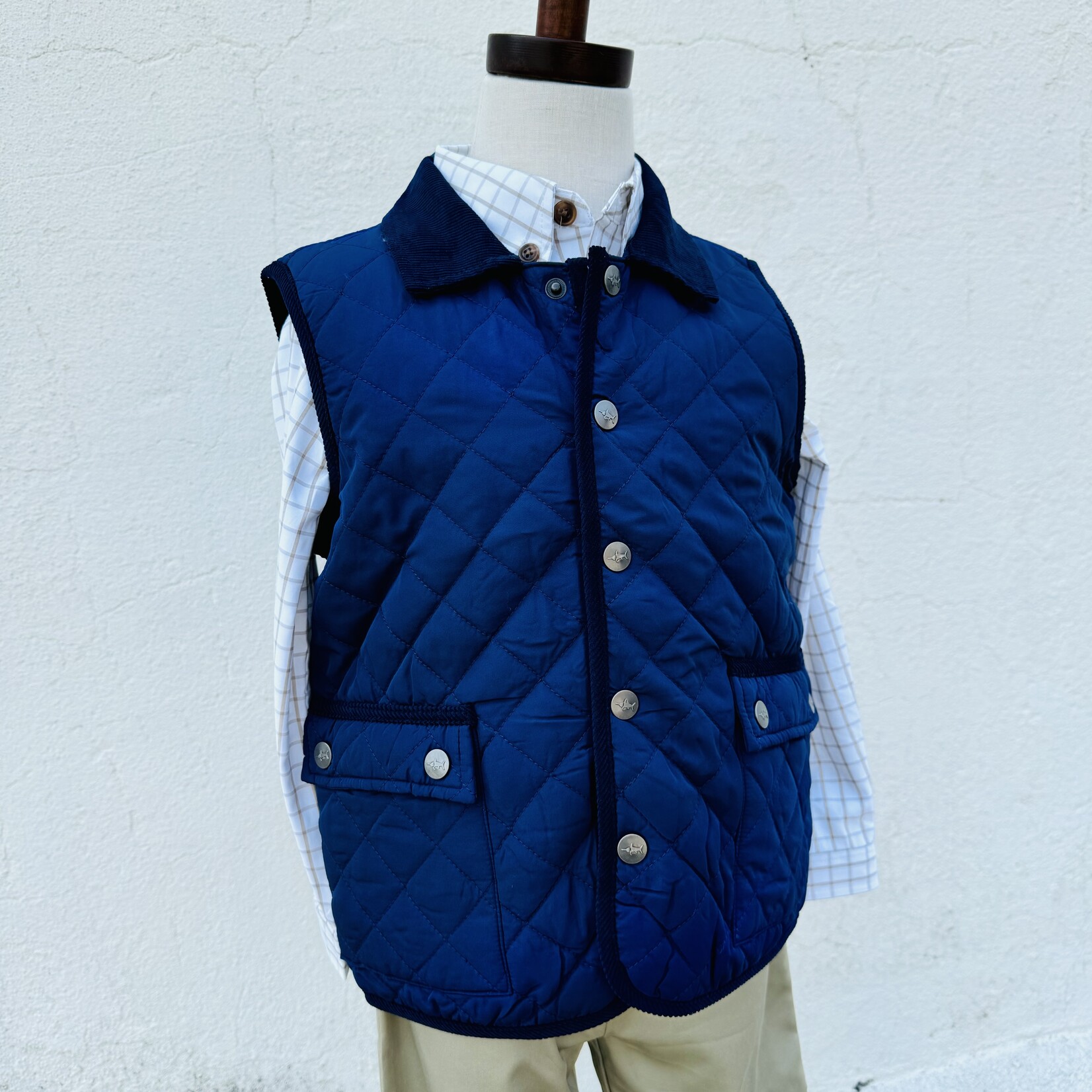 Saltwater Boys Derby Field Vest - Navy