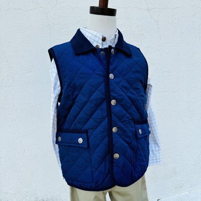 Saltwater Boys Derby Field Vest - Navy