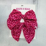 Beauts & Beaus Pink Leopard Bow Piggie Set
