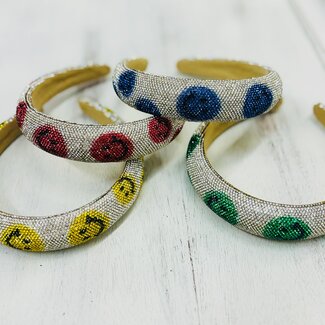 Happy Rhinestone Headband