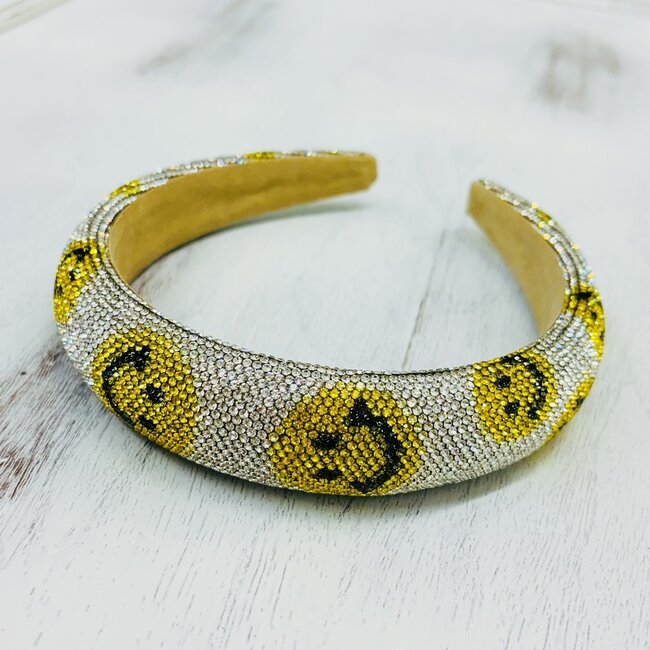 Happy Rhinestone Headband