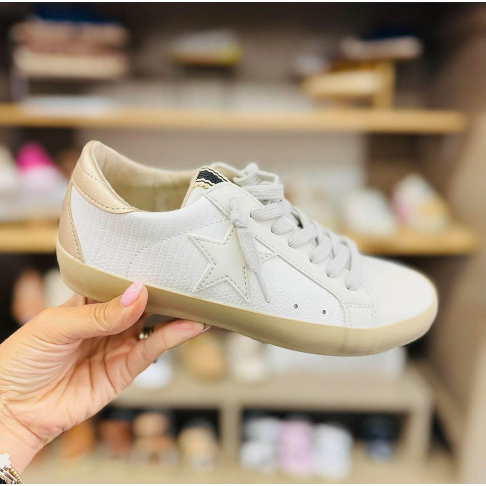 ShuShop Paula Toddler Bone Lizard Sneaker