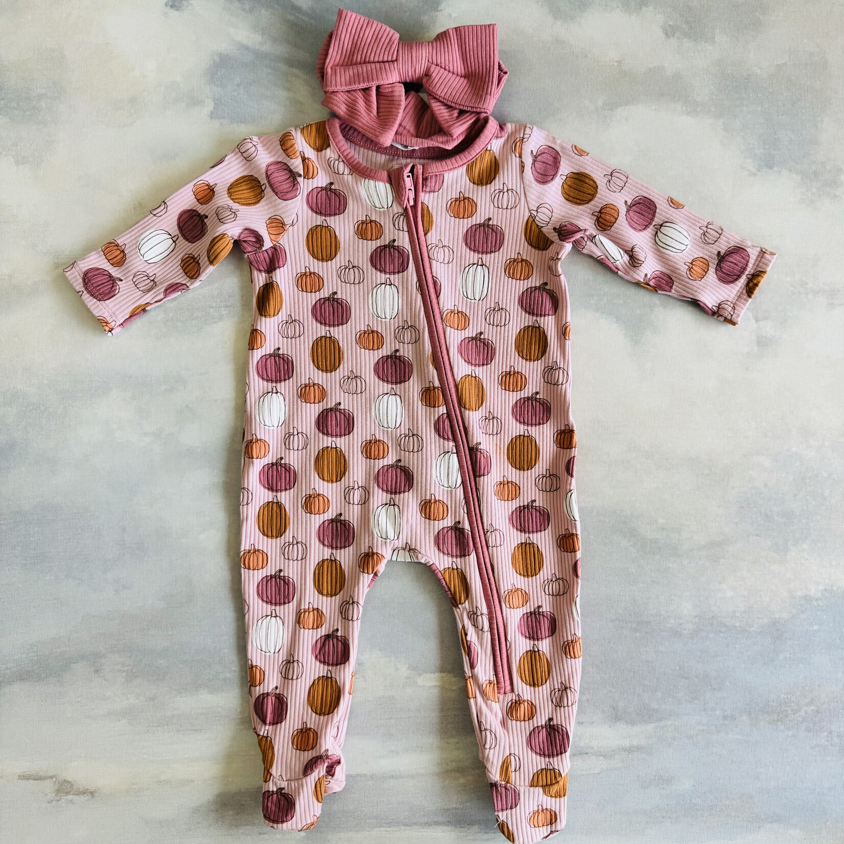 Mud Pie Pink Pumpkin Sleeper
