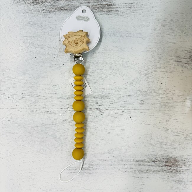 Mud Pie Lion Silicone Paci Clip