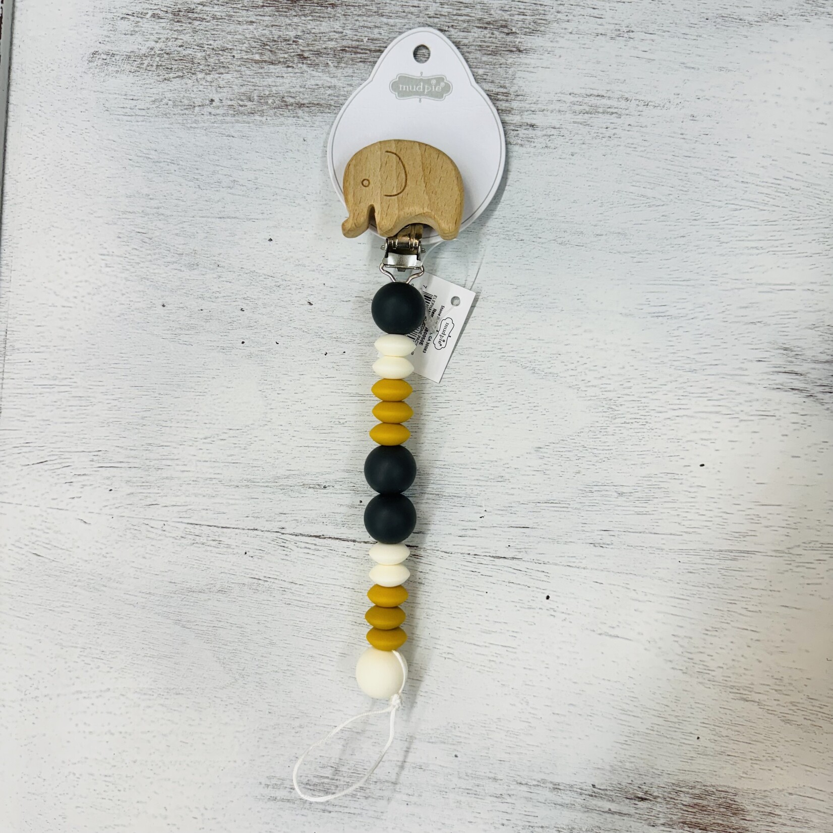 Mud Pie Elephant Silicone Paci Clip