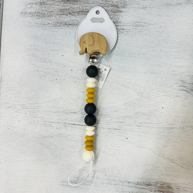 Mud Pie Elephant Silicone Paci Clip