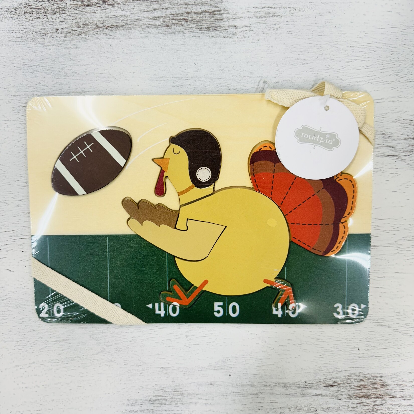 Mud Pie Football Turkey Wood Puzzle