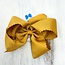 Wee Ones King Grosgrain Scalloped Edge Bow - OLD GOLD