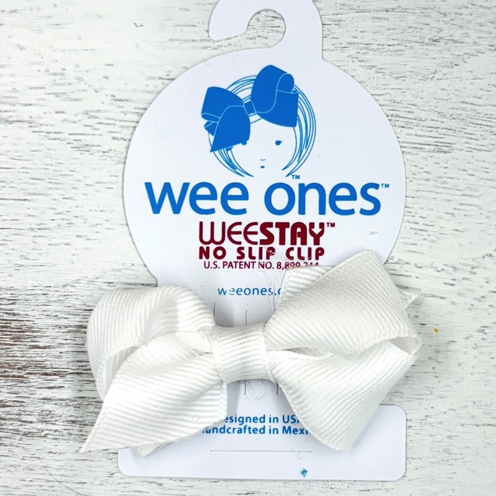 Wee Ones Wee Grosgrain Bow - WHITE