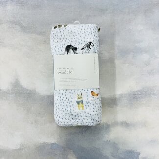 Little Unicorn Cotton Muslin Swaddle Blanket - Party Animal