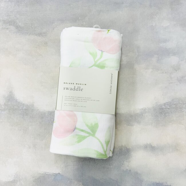 Little Unicorn Deluxe Muslin Swaddle Blanket - Pink Peony
