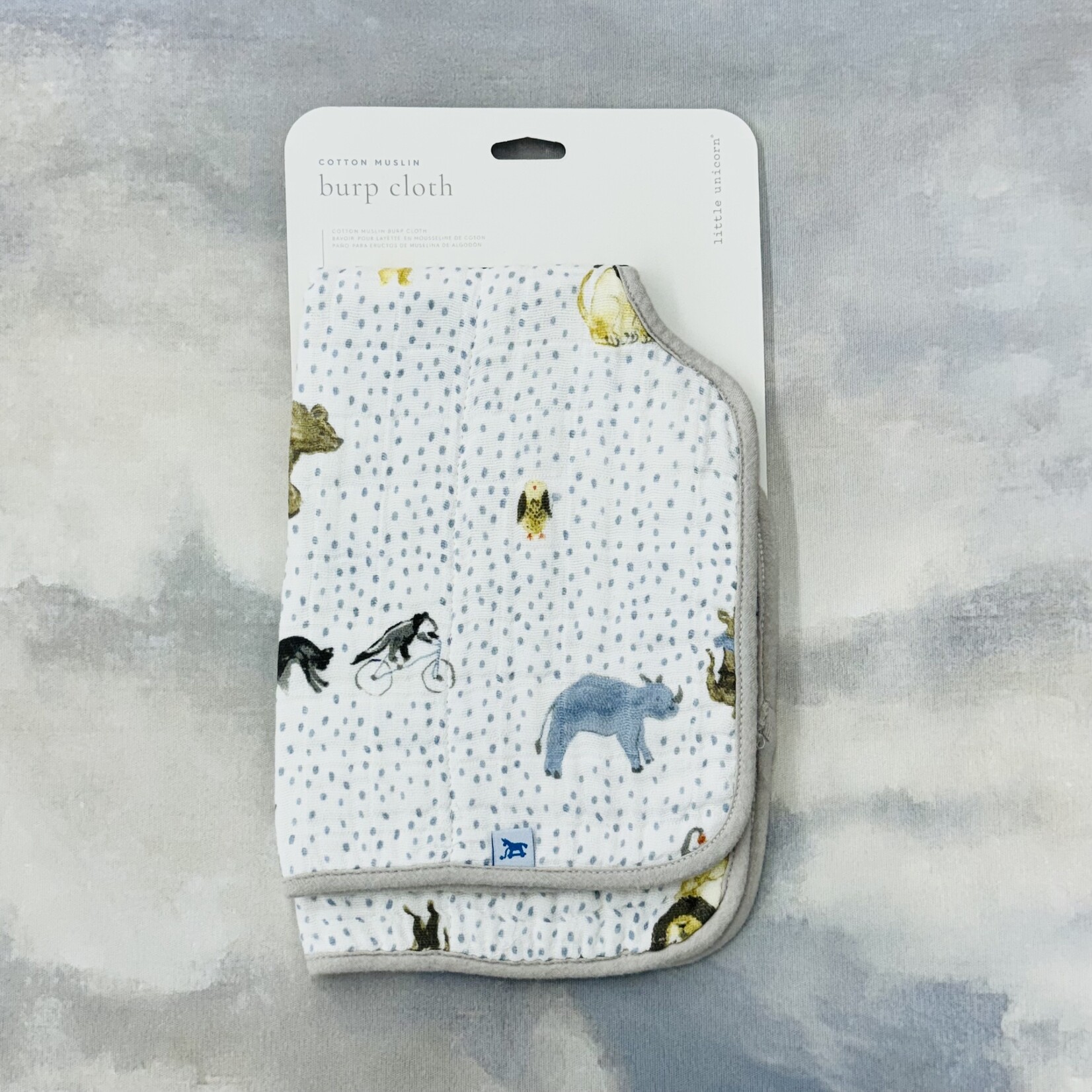 Little Unicorn Cotton Muslin Burp Cloth - Party Animals
