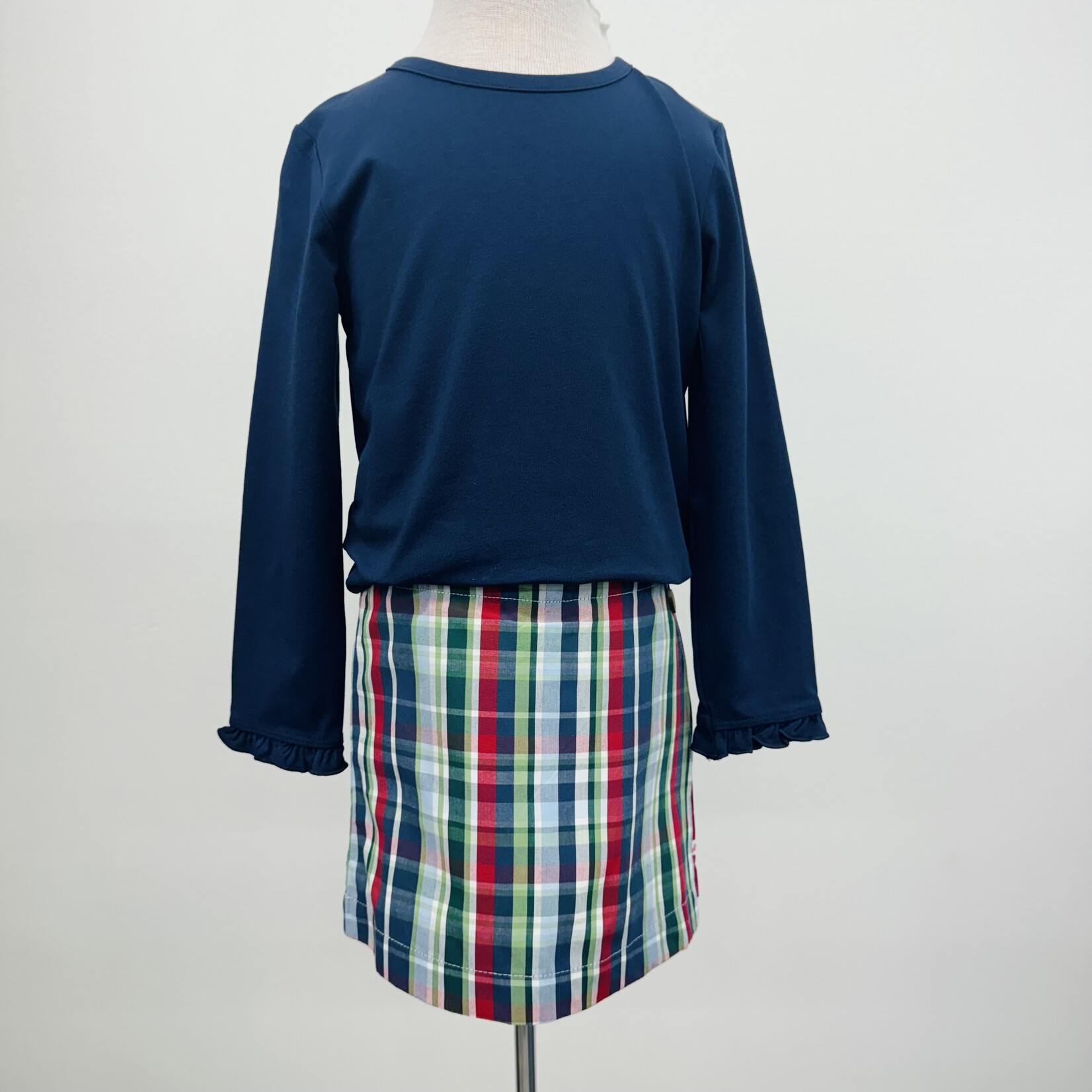 Ruffle Butts Dark Navy LS Ruffle Layering Tee