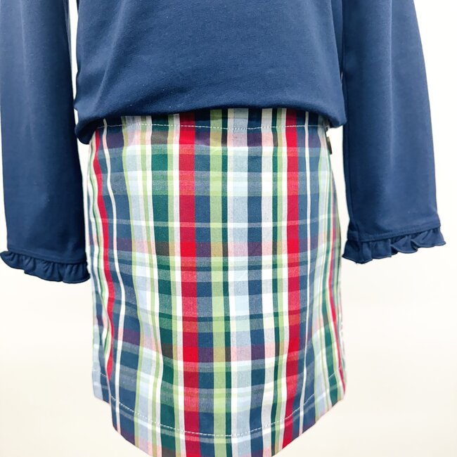 Ruffle Butts Prep Plaid Wrap Skort