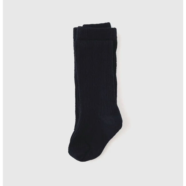 Little Stocking Co. Black Cable Knit Tights