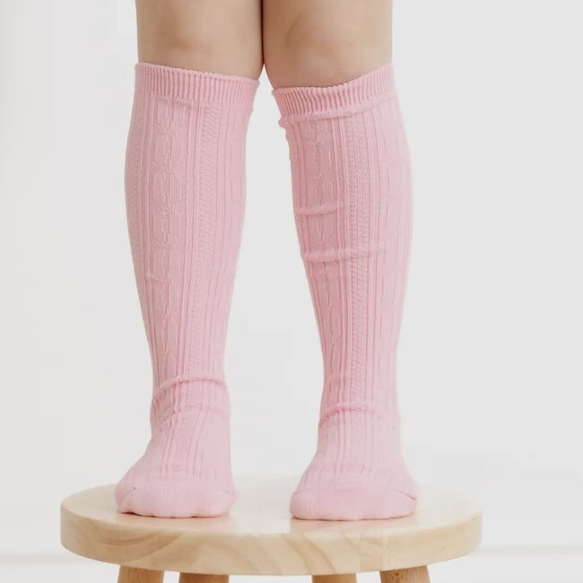 Little Stocking Co. Blossom Cable Knit Knee High Socks