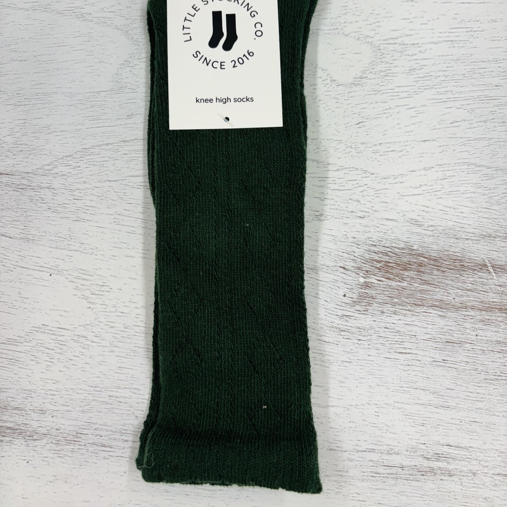 Little Stocking Co. Scalloped Fancy Knee High Socks- Forest