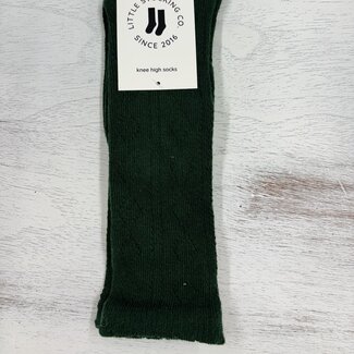 Little Stocking Co. Scalloped Fancy Knee High Socks- Forest
