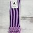 Little Stocking Co. Vertical Striped Lace Top Knee High Socks- Wisteria Purple