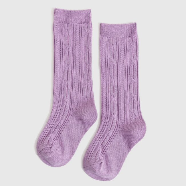 Little Stocking Co. Wisteria Cable Knit Knee High Socks