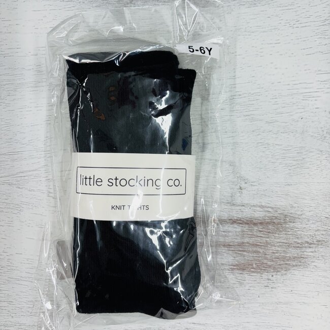 Little Stocking Co. Black Fancy Knit Tights