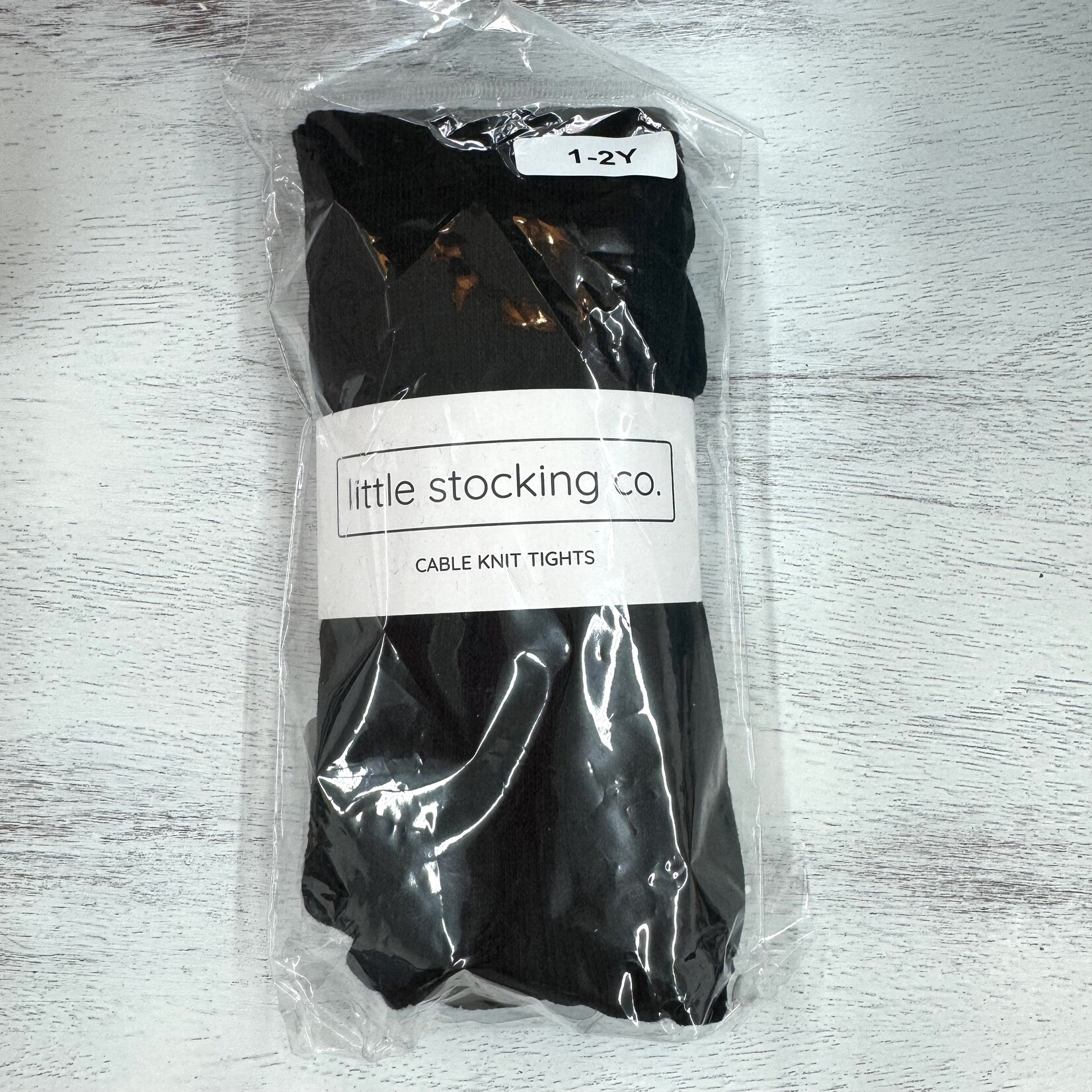 Little Stocking Co Cable Knit Tights - Black Little Stocking Co Cable Knit Tights - Black