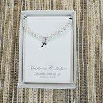 Collectables America Freshwater Pearl with Cross Necklace