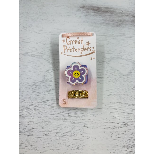 Great Pretenders Chic Sunny Blooms Ring Set (2pc)