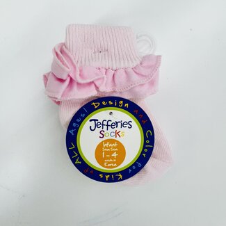 Jefferies Socks Ruffle Lace Turn Cuff Socks  (pastel pink)