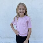 Paper Flower Seamed Relaxed Fit Washed Tee -Bleached Mauve