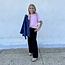 Paper Flower Seamed Relaxed Fit Washed Tee -Bleached Mauve
