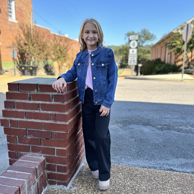Stretch Denim Jacket in Medium Wash