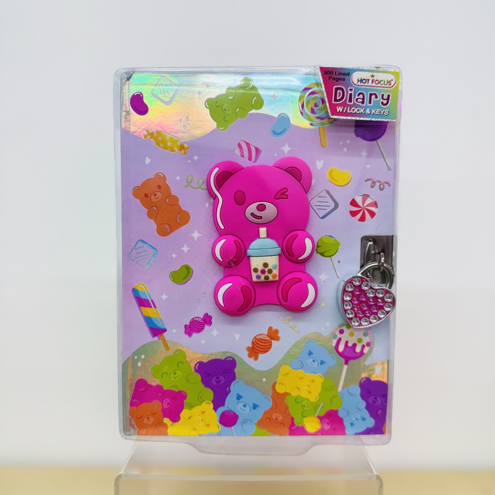 Hot Focus Gummy Bear Diary with Lock & Keys