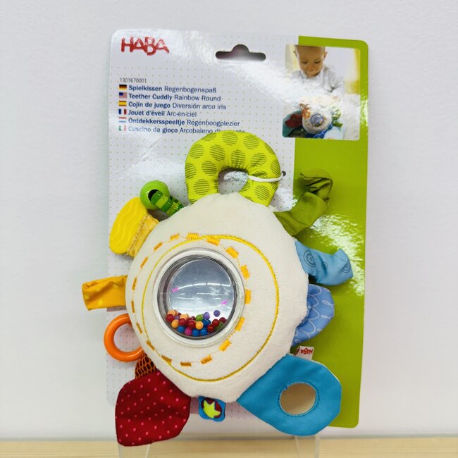 HABA USA Teether Cuddly Rainbow Round