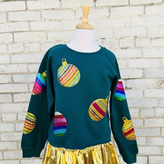 Paper Flower Sequin Ornament Sweatshirt