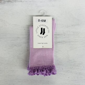 Little Stocking Co. Lilac Lace Top Knee High Socks Little Stocking Co. Lilac Lace Top Knee High Socks