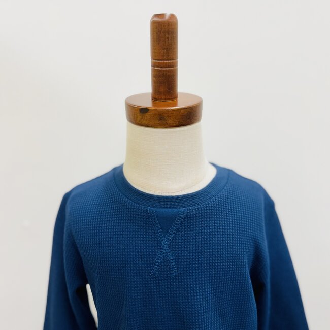 RuggedButts LS Waffle Knit Shirt - Navy Blue