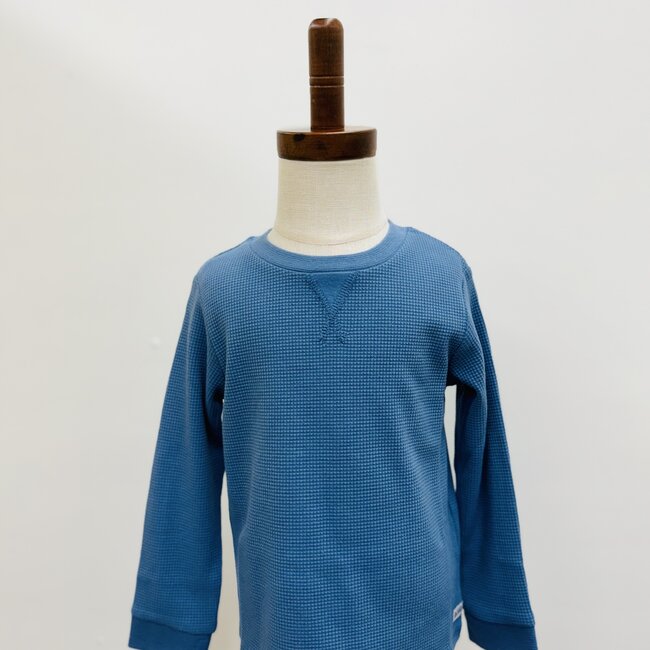 RuggedButts LS Waffle Knit Shirt - Countryside Blue