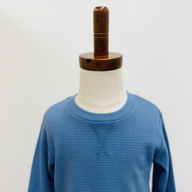 RuggedButts LS Waffle Knit Shirt - Countryside Blue