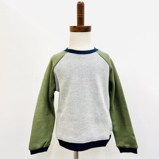 RuggedButts Raglan Sweatshirt Heather Gray Color Block