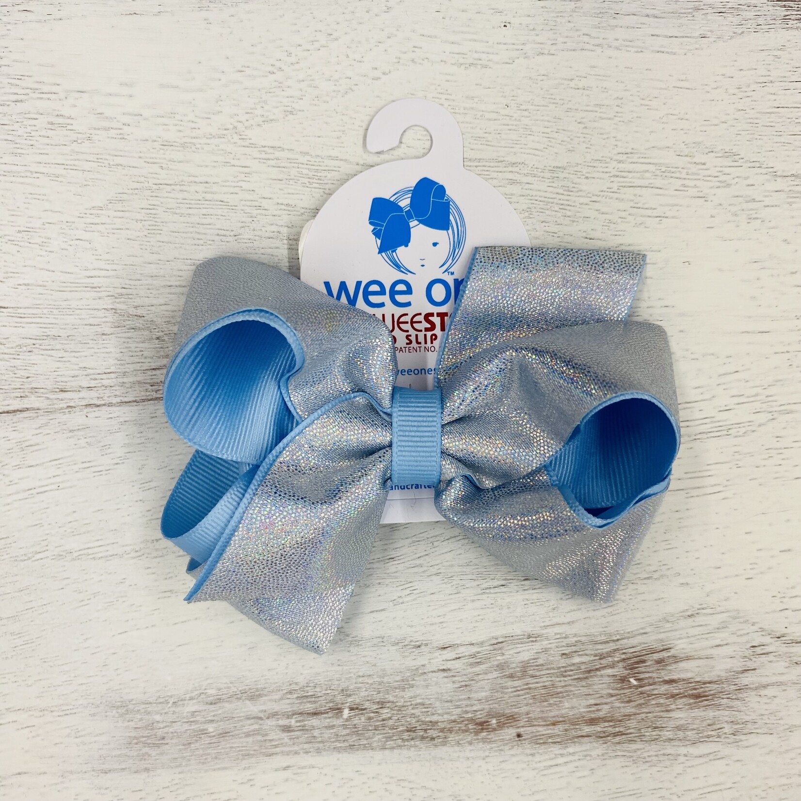 Wee Ones Medium Bow Mirror Dot Overlay Blue