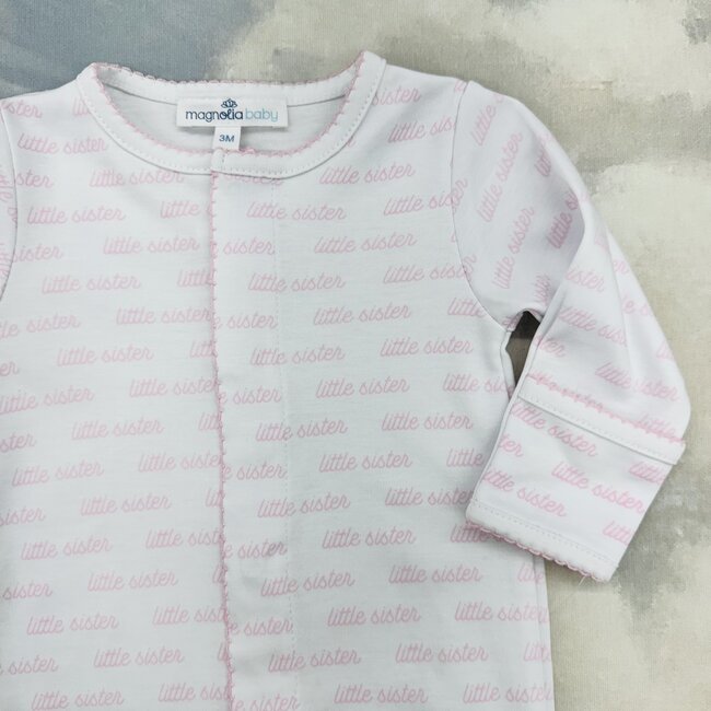 Magnolia Baby Little Sister Footie - Pink