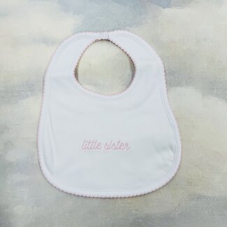Magnolia Baby Little Sister Embroidered Bib