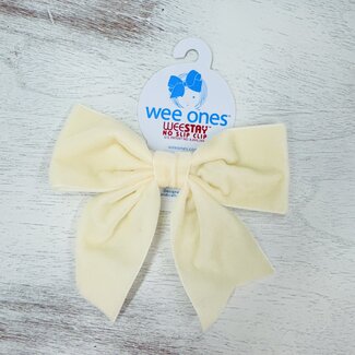 Wee Ones Small King Velvet Bowtie Fancy Tails Ivory