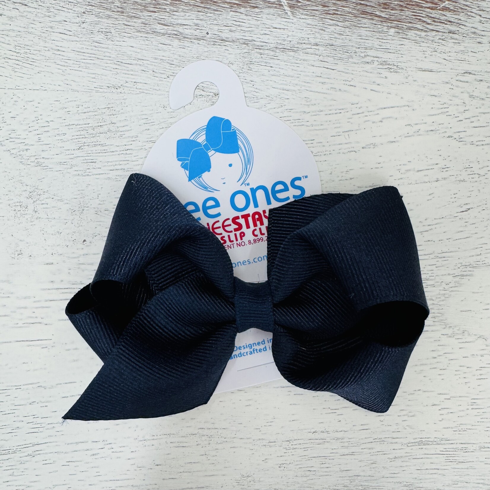 Wee Ones Small Grosgrain Bow Navy